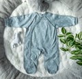 Outseam Sleepsuit Outseam - Grey — soft cotton baby sleepsuit with outward seams